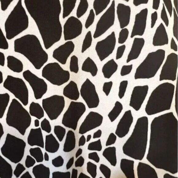 Y2K En Focus Giraffe Print Midi Dress S Pullover Boho Beaded Fall Statement - Picture 9 of 10